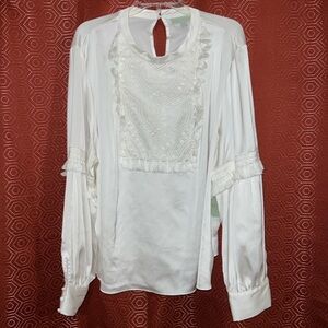 Ryegrass WhiteTassel Long Sleeve Shirt 3X NWT